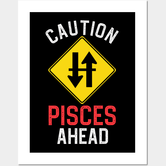 Funny Zodiac Horoscope Pisces Road Sign Traffic Signal Wall Art by WitchNitch